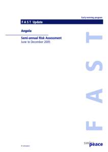 Early warning program  Angola Semi-annual Risk Assessment June to December 2005