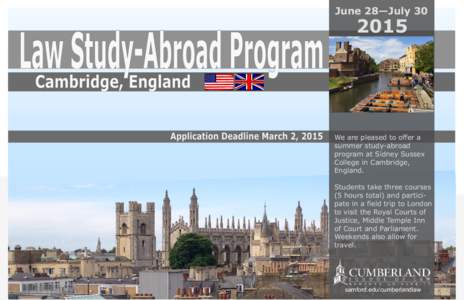 June 28—July[removed]We are pleased to offer a summer study-abroad