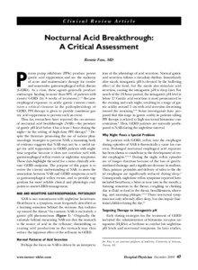 Clinical Review Article  Nocturnal Acid Breakthrough: