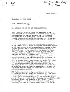 Memorandum for Dave Gergen Re: Expenses for RFK and JFK Funeral and Burial, August 9, 1973