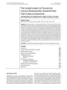 T HE SIGNIFICANCE OF   S UUWASSEA EMILIEAE (D INOSAURIA : S AUROPODA )  FOR FLAGELLICAUDATAN INTRARELATIONSHIPS AND EVOLUTION