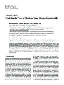 Predicting the Types of J-Proteins Using Clustered Amino Acids