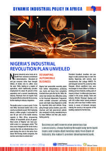 DYNAMIC INDUSTRIAL POLICY IN AFRICA  NIGERIA’S INDUSTRIAL REVOLUTION PLAN UNVEILED  N