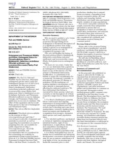 [removed]Federal Register / Vol. 79, No[removed]Friday, August 1, [removed]Rules and Regulations (Catalog of Federal Domestic Assistance No[removed], ‘‘Flood Insurance.’’)