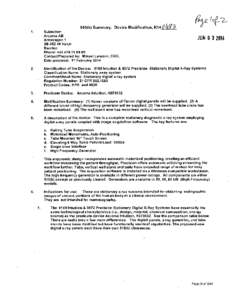 510(k) Summary, Device Modification, K<146) 1. Submitter:  Arcoma AB