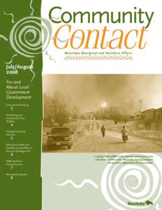 Manitoba Aboriginal and Northern Affairs  July/August 2008 For and About Local