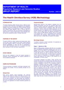 Microsoft Word - BR[removed]Health Omnibus Survey _HOS_ Methodology