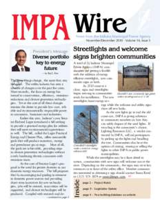 Wire IMPA News from the Indiana Municipal Power Agency November/December 2010 • Volume 16, Issue 5