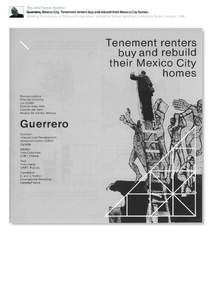 The John Turner Archive: Guerrero, Mexico City. Tenement renters buy and rebuild their Mexico City homes. Building Community: a third world case book, Ed. Bertha Turner, Building Community Books, London, 1988 The John T