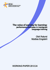 The value of earning for learning: performance bonuses in immigrant language training