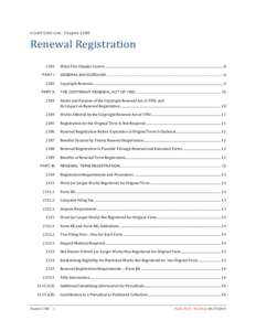 COMPENDIUM:  Chapter 2100 Renewal Registration 2101