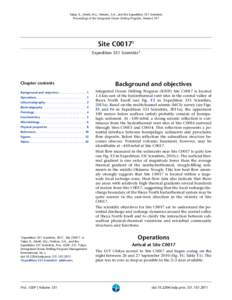 Takai, K., Mottl, M.J., Nielsen, S.H., and the Expedition 331 Scientists Proceedings of the Integrated Ocean Drilling Program, Volume 331 Site C00171 Expedition 331 Scientists2