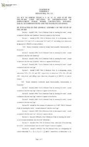 CHAPTER 90 FORMERLY SENATE BILL NO. 121 AN ACT TO AMEND TITLES 6, 9, 18, 19, 25, AND 29 OF THE DELAWARE CODE RELATING TO DISCRIMINATION IN EMPLOYMENT, PUBLIC WORKS CONTRACTING, HOUSING,