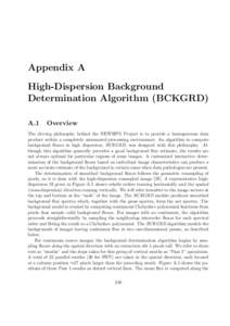 Appendix A High-Dispersion Background Determination Algorithm (BCKGRD) A.1  Overview