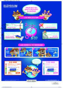 POSTER CONSEIL Brossage junior - QUAD - FT 42 x 594 mm  POUR QUE TES DENTS SOURIENT À L’AVENIR