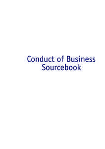 Markets in Financial Instruments Directive / Consistent Overhead Byte Stuffing / Cob / Business / Law of agency / Law / Library science / Sourcebook