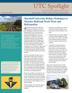 UTC Spotlight University Transportation Centers Program September[removed]U.S. Department of Transportation, Research and Innovative Technology Administration