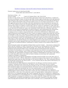 Southern Campaign American Revolution Pension Statements & Rosters Pension Application of John Boyd R1088 Transcribed and annotated by C. Leon Harris The State of Ohio } Ss. W arren County }