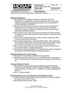Microsoft Word - MDSAP QMS F0008[removed]Assessor Qualification (2).doc