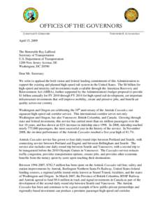 Endorsement letter by Gov. Gregoire