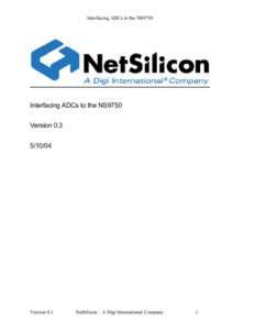 Interfacing ADCs to the NS9750  Interfacing ADCs to the NS9750 Version[removed]