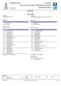 TONDIRABA ICEHALL  ICE HOCKEY IIHF ICE HOCKEY U20 WORLD CHAMPIONSHIP DIV II GROUP A ROUND ROBIN, GAME 10