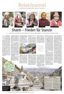 ReiseJournal DAS REISE-MAGAZIN DER RHEIN MAIN PRESSE | SAMSTAG, 22. NOVEMBER 2014 Bäuerin mit Heuballen  Kunstschmied Rinchen Sonom