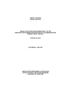 Annual State Application Under Part C of the Individuals With Disabilities Education Act as Amended in 2004 Federal Fiscal Year[removed]MS Word)