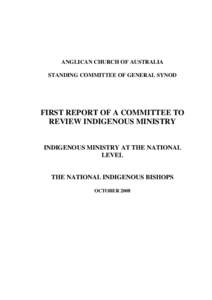 Anglican Church of Canada / Pope Paul VI / Religious law / Synod / Bishop / Indigenous Australians / Episcopal Church / Assistant bishop / Anglican Church in North America / Christianity / Christian theology / Christianity in the United States