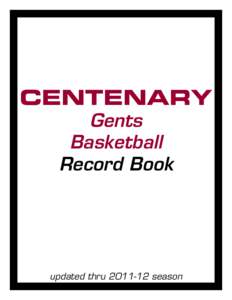 CENTENARY Gents Basketball