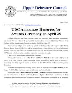 Microsoft Word - UDC Announces Award Recipients.doc