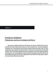 informe sobre el deute públic a catalunya  ANNEX III Emissions detallistes Plataforma Auditoria Ciutadana del Deute