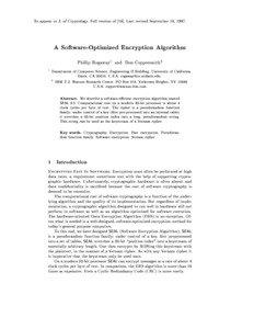 To appear in  J. of Cryptology