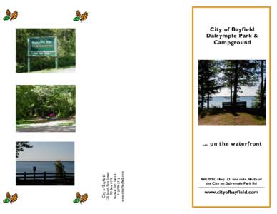 City of Bayfield Dalrymple Park & Campground City of Bayfield