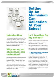 Setting Up An Aluminium Can Collection At Your