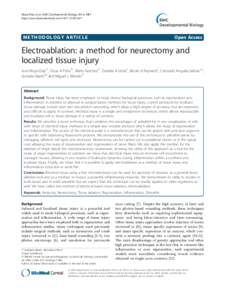 Electroablation: a method for neurectomy and localized tissue injury