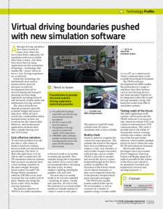 | Technology Profile  Virtual driving boundaries pushed with new simulation software  A