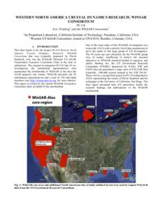 WESTERN NORTH AMERICA CRUSTAL DYNAMICS RESEARCH: WINSAR CONSORTIUM PI 114 Eric Fielding1 and the WInSAR Consortium2 1