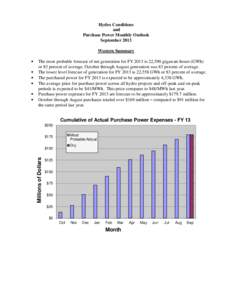 Western Hydro Conditions Monthly Outlook