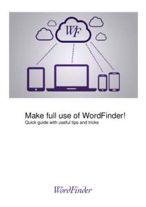 Microsoft Word - Quick guide WordFinder for Windows_original_2014-2_B-en_utan logo