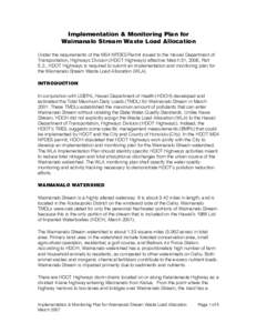 Microsoft Word - Waimanalo Stream WLA March 2007.doc