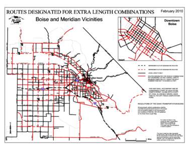 ROUTES DESIGNATED FOR EXTRA LENGTH COMBINATIONS Boise and Meridian Vicinities February[removed]RESSEGUIE ST