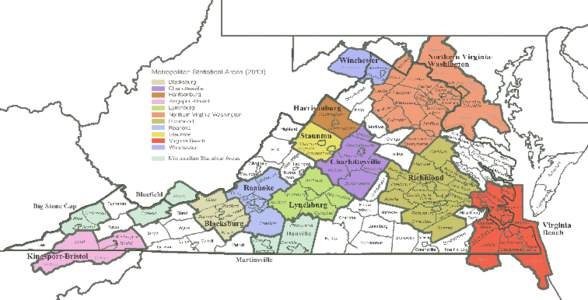 2013	Virginia	Metropolitan	Statistical	Area	List Blacksburg‐Christiansburg‐ Radford Floyd County Giles County Montgomery County