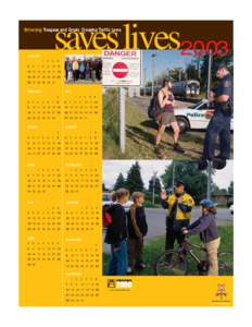 saves lives2003  Enforcing Trespass and Grade Crossing Traffic Laws JANUARY