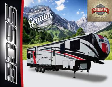 MADE IN THE U.S.A.  With aggressive automotive lines and innovative floorplans, the Boss is more than a garage on wheels, it’s the ultimate bunkhouse. The BOSS does not blend with the rest, we stepped outside the box