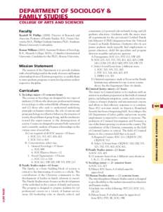 Department of Sociology & Family Studies College of Arts and Sciences Faculty Randall W. PhillipsDirector of Research and Associate Professor of Family Studies. B.S., Union University; M.A., Phillips Graduate In