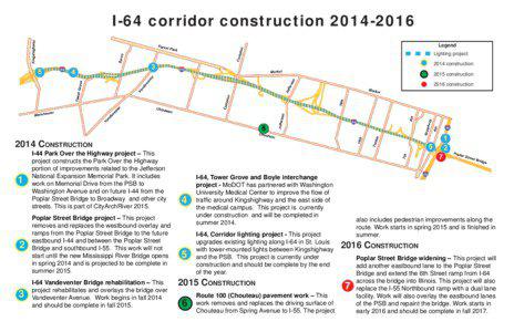 I-64 corridor construction[removed]Legend Lighting project