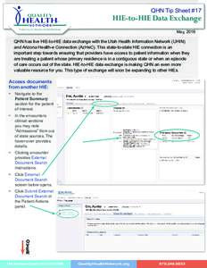 Quick Tips HIE to HIE Data Exchange.indd