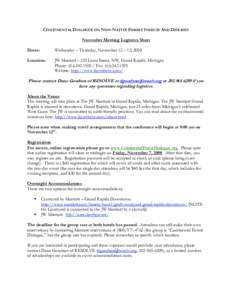 Microsoft Word - Continental Dialogue Logistics Sheet - November 2008 v3.doc