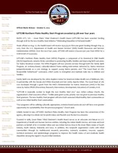 “So That The People May Live”  “Hecel Oyate Kin Nipi Kte” Official Media Release – October 8, 2014